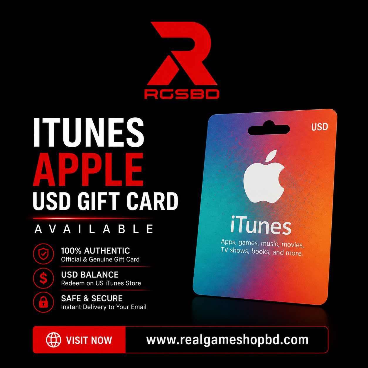 iTunes / Apple USD Gift Card